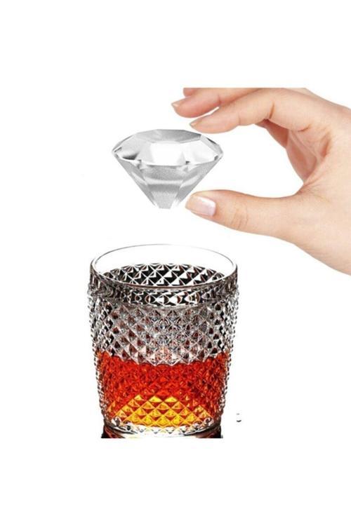 18 Bölmeli Elmas Şeklinde Dekoratif Şekilli Pratik Buz Kalıbı Kokteyl Kristal Buzluk