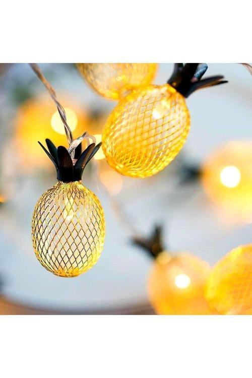 Dekoratif Pilli Pineapple Ananas Pilli Şerit Led Işık (1 Metre) (4415)