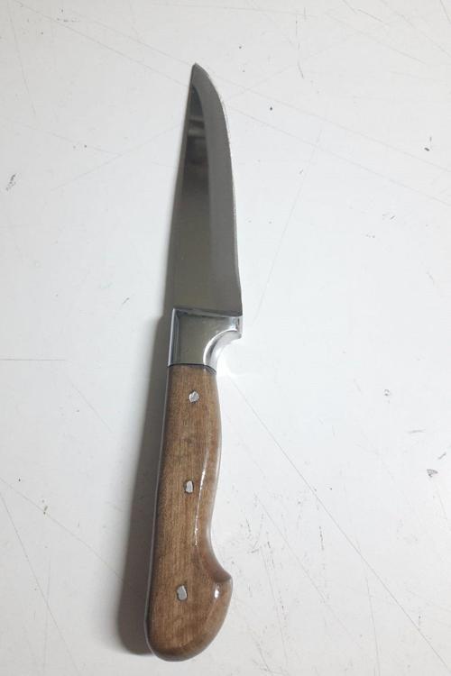 Ahşap Saplı 29 Cm Kurban Bıçağı  Metalik Korumalı Yemek Mutfak Bıçağı No.2