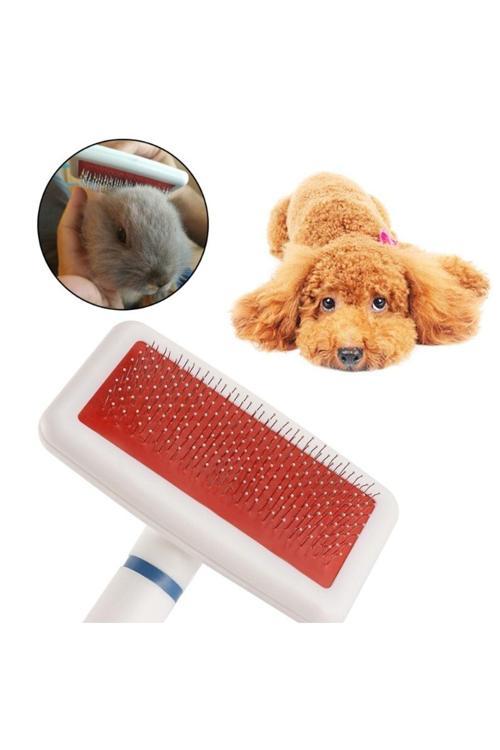 Evcil Hayvan Fırçası Telli Beyaz Paslanmaz Tel Kedi Köpek Tarama Tüy Toplama Fırça Tarak