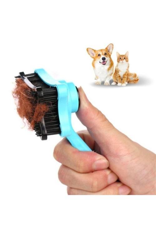 Evcil Hayvan Kedi Köpek Tüy Toplayıcı Otomatik Tuşlu Pet Tarak Kendini Temizler Fırça Tarak