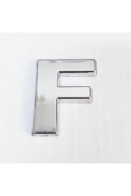 F Harfi 9 Cm Yapışkanlı Kapı Ev İşareti Harfi Haneli Daire Otel Ofis Dış Kapısı Plastik Gümüş Harf