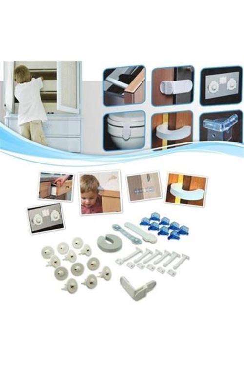 Bebek Koruma Güvenlik Seti 30 Parça- Priz Dolap Çekmece Klozet Buzdolabı Kilit Seti