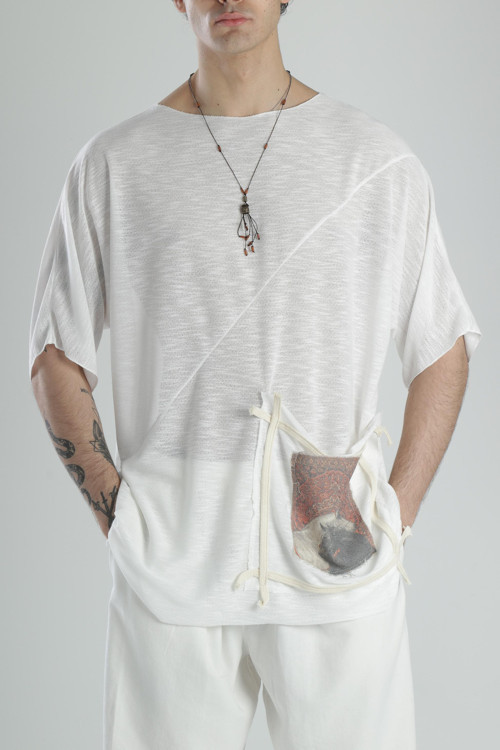 Cep Desenli Oversize T-Shirt
