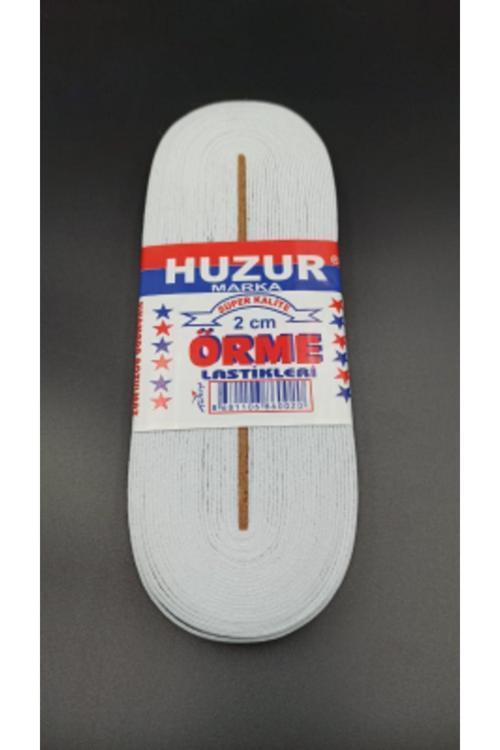 Beyaz - 2Cm Paça Lastik Yassı Geniş 10Mt (4415)