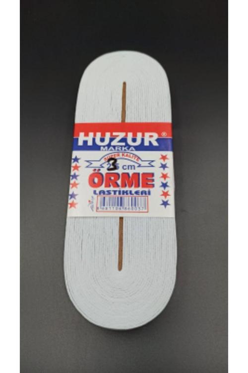 Beyaz - 3Cm Paça Lastik Yassı Geniş 10Mt. (4415)