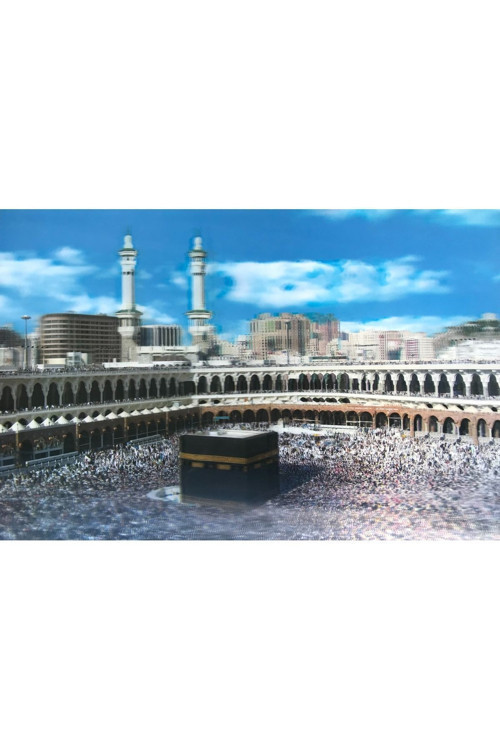 5D Elmas Boyama Ekstra Çözünürlüğe Sahip Kabe Resmi Mekke Tablosu 40X60 Cm (4415)