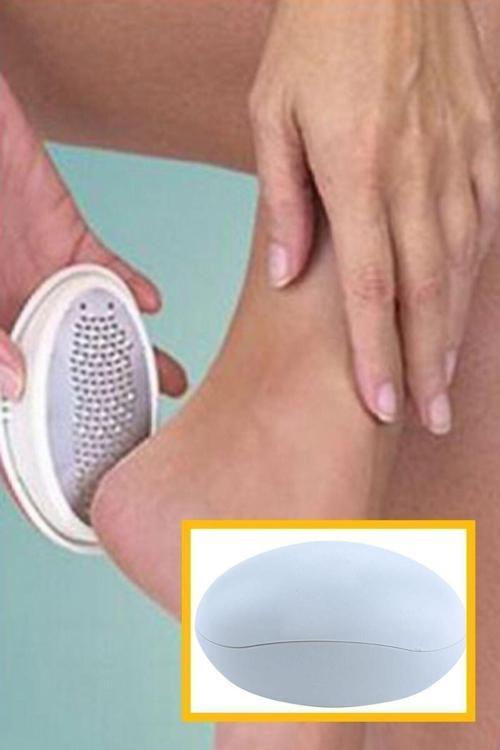 Beyaz Ayak Bakım Törpüsü Topuk Rendesi Yumurta El Rendesi Hazneli Törpü