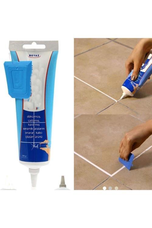 Beyaz Derz Dolgusu - Lavabo Küvet Fayans Derzi Kalemi 380Gr Spatula Hediyeli