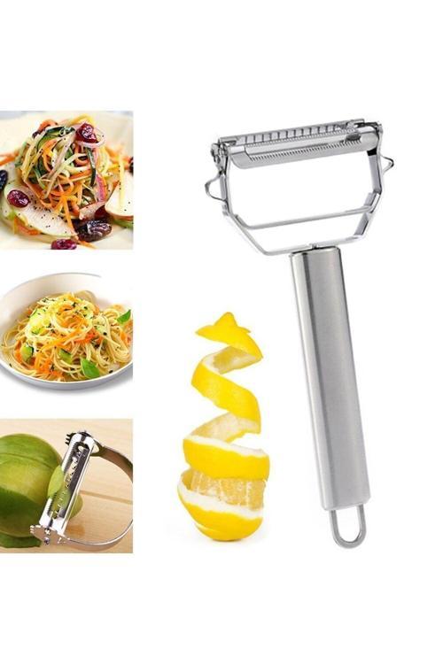 Çift Taraflı Pratik Meyve Sebze Soyucu Doğrayıcı Patates Limon Havuç Sebze Meyve Soyucu