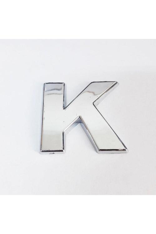 K Harfi 9 Cm Yapışkanlı Kapı Ev İşareti Harfi Haneli Daire Otel Ofis Dış Kapısı Plastik Gümüş Harf