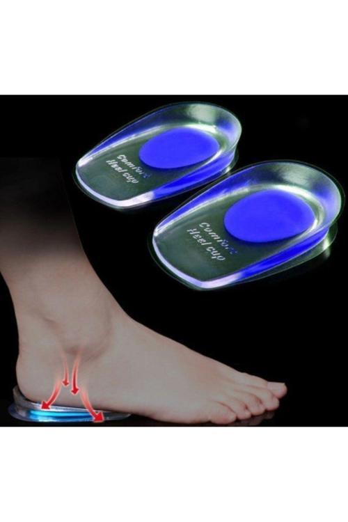 1 Çift Unisex Silikon Jel Topuk Yastığı Ayakkabı Destek Pedi Topuk Yükseltici Ek Taban