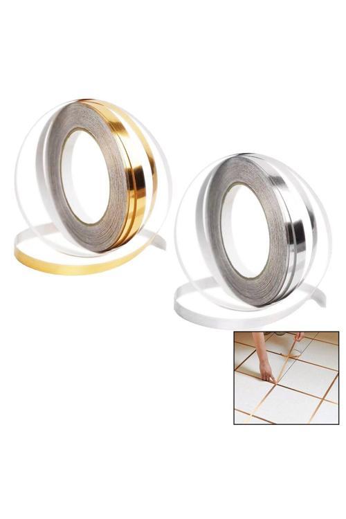 Gold - Gümüş  Derz Arası Yapışkanlı Bant  10Mm X 45Mt (4415)