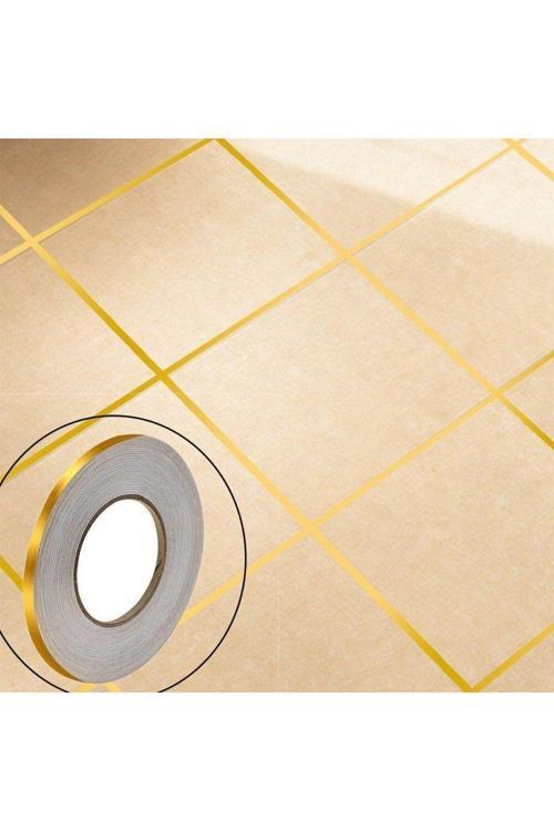 Gold Fayans Arası Şerit 50 Metre Dekoratif Yapışkan Dekor Altın Bant Kaplama