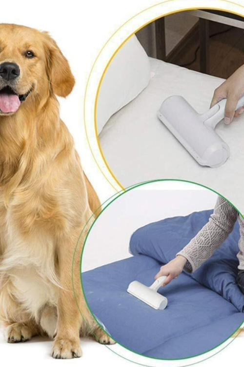 Kırmızı Kedi Köpek Hazneli Tüy Toplayıcı Kıl Toz Temizleyici