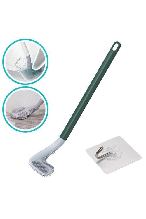 Golf Tasarımlı Silikon Wc Klozet Mutfak Temizlik Fırçası Kanca Hediyeli (4415)