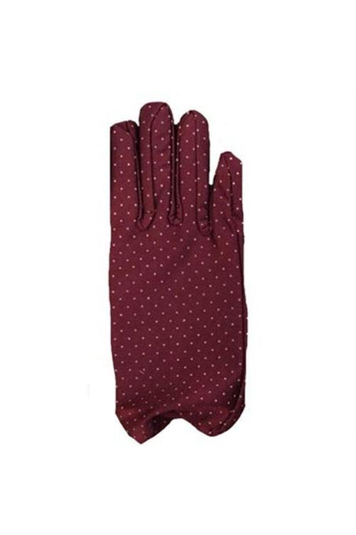 Bordo Renk Puanlı Çocuk Eldiveni (4415)