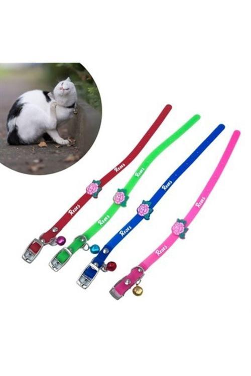 Çıngıraklı Zilli Sevimli Renkli Silikon Kedi Köpek Boyun Tasması