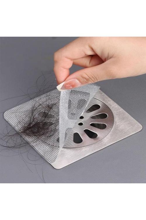 10 Adet Yapışkanlı Banyo Gider Koruyucu Saç Toplayıcı - Gider Böcek Koruyucu Gider Süzgeci
