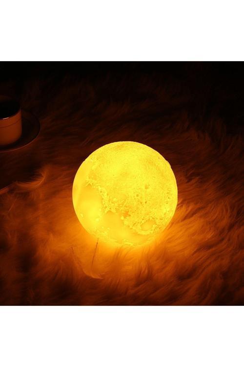 Gün Işığı 3D Ay Gece Lambası Dekoratif Küre Led Başucu Lambası