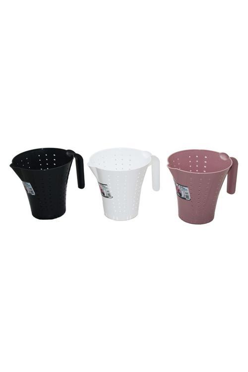 Kapaksız - Renkli Plastik Bakliyat Süzgeç Kulplu Pirinç Mutfak Lavabo Süzgeci