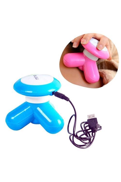3 Başlıklı Titreşimli Usb Şarjlı Mini El Masaj Aleti (4415)