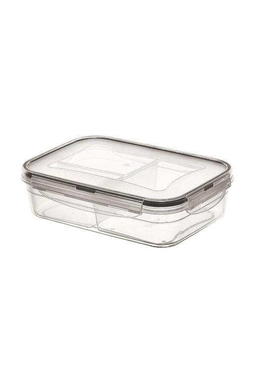 3 Bölmeli Kilitli Kapaklı 1 Litre Erzak Saklama Kabı Lc-510 (4415)