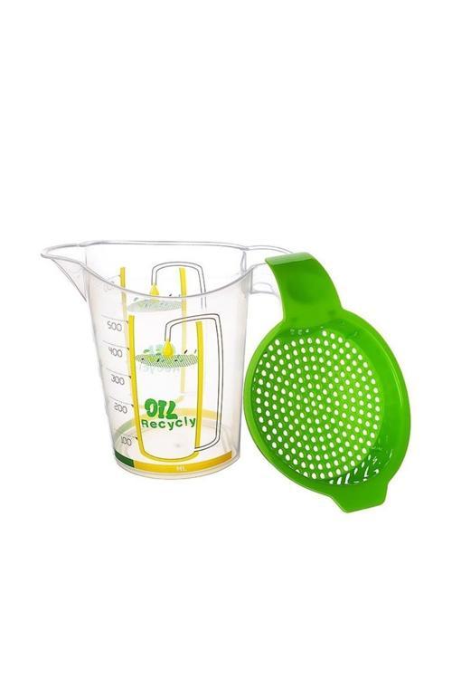 Kızartma Yağı Süzgeci - Sıvı Yağ Süzgeci 500Ml Hazneli Süzgeç