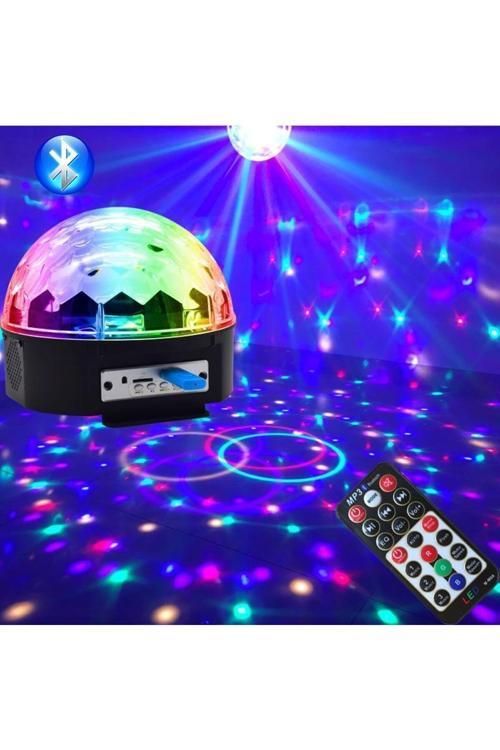 Küre Disko Topu Müzik Çalar Renkli Lazer Işıklı Bluetooth (4415)