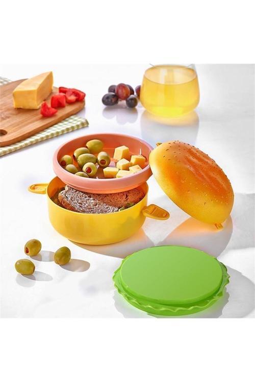 Hamburger Figürlü Sefer Tası Beslenme Ve Saklama Kabı