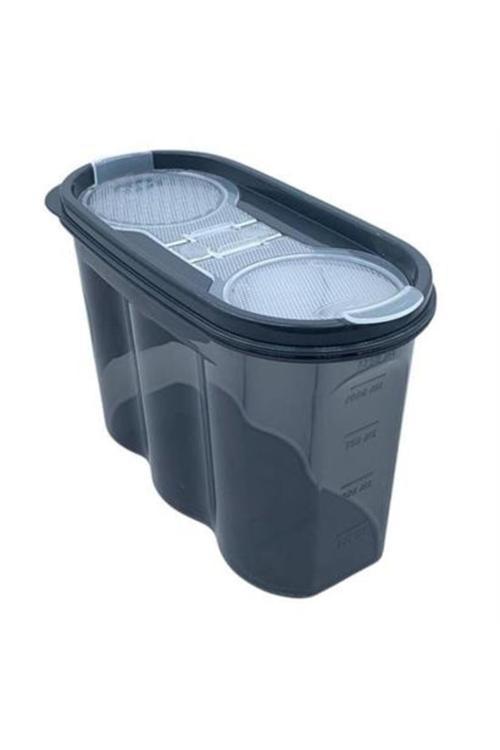 2 Kapaklı Ölçekli Erzak Saklama Kabı - 1,2 Litre - Sa930