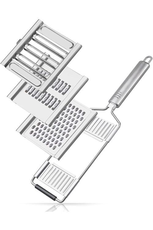 Lahana Rendesi Pratik 3 Bıçaklı Multi Çoklu Dilimleyici Doğrayıcı Multi Rende Metal Dilimleyici