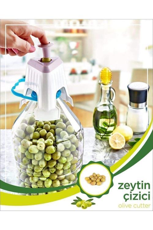 Kolay Zeytin Dilme Çizme Aparatı Pratik Kolay Zeytin Çizici Alet (4415)