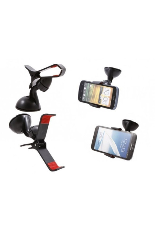 Araba Telefon Tutucu Mandallı-Kıskaçlı 360 ° Esnek Araba Oto Cam Klips Telefon Tutucu Braketi Standı