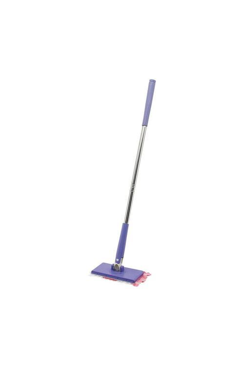 Otomatik Bez Değiştiren Mop Sap Çek=Bez Bırak - Sap İt=Bez Tut 360° Başlık=8X16Cm - Sap: 68Cm (4415)