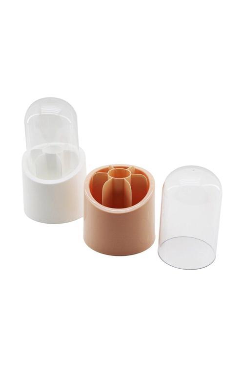 Elis 7 Bölmeli Kapsül Organizer Plastik Hazne - Kristal Mika Fanus Kapak (4415)
