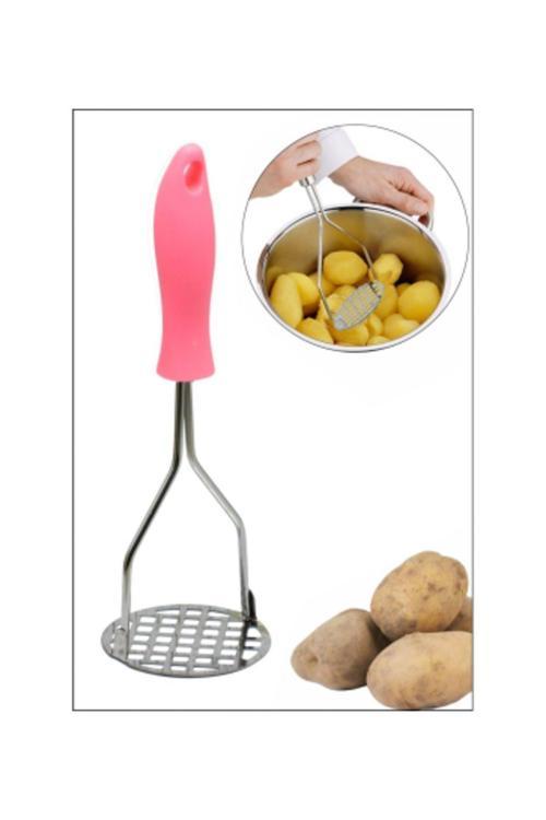 Renkli Saplı Metal Patates Ezici (4415)