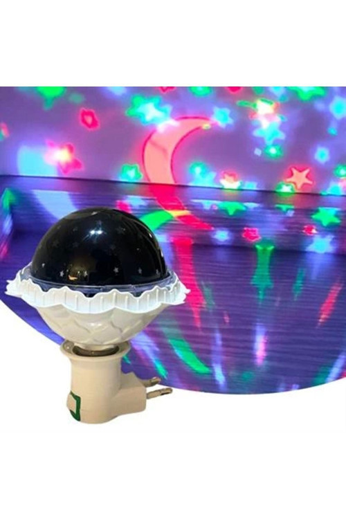 Kristal Gökyüzü Modlu Yıldızlı Hareketli 360 Derece Dönen Kristal Led Ampül