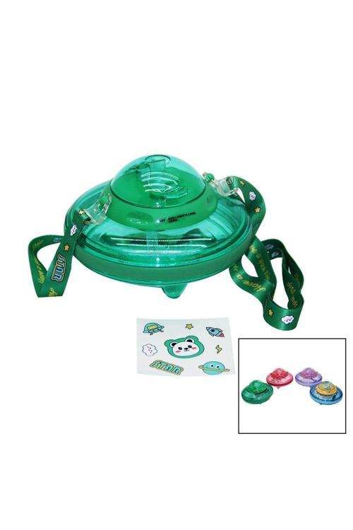 Modeli Renkli Mika Kristal Suluk Matara Pipetli - Taşıma Askılı 550Ml (4415)