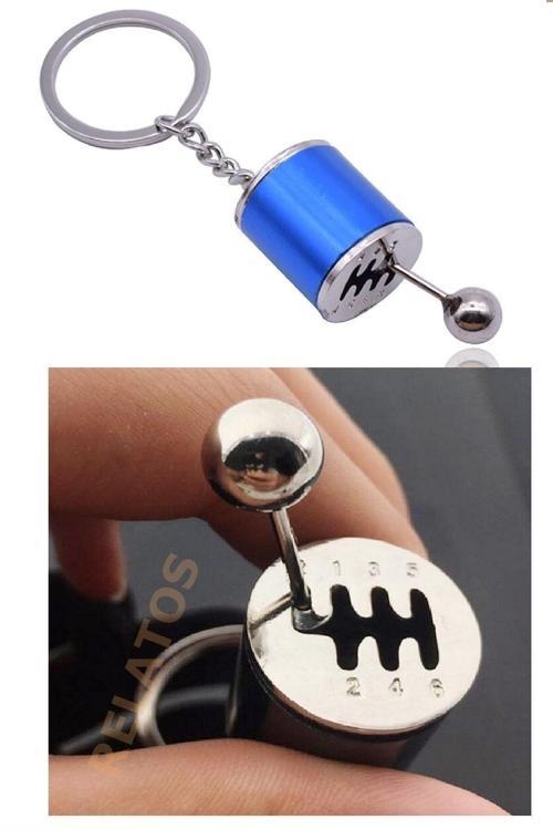 Vites Anahtarlık Altı Hız Manuel Vites Topuzu Metal Anahtarlık Gearbox Keychain