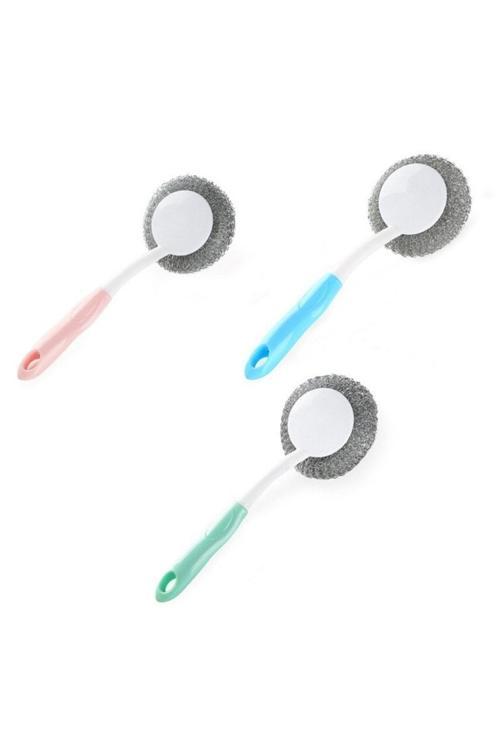 Telli Fırça Mangal Temizleme Fırçası - Barbekü Fırçası - Lavabo Bulaşık Fırçası