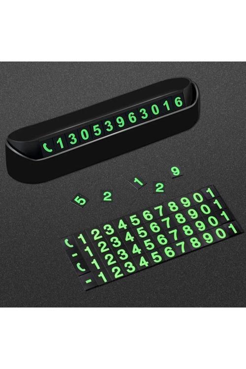 Pratik Fosforlu Telefon Numarası Yamzak İçin Araç İçi Oto Numaratör Numaralık (4415)