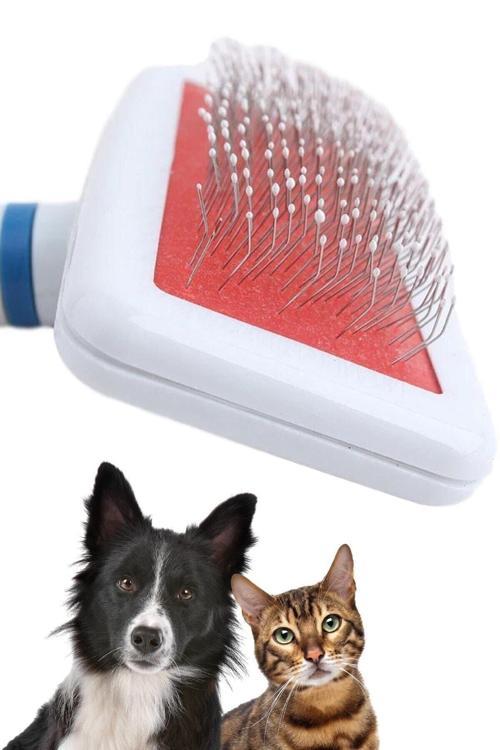 Paslanmaz Telli Kedi Köpek Tüy Tarama Fırçası