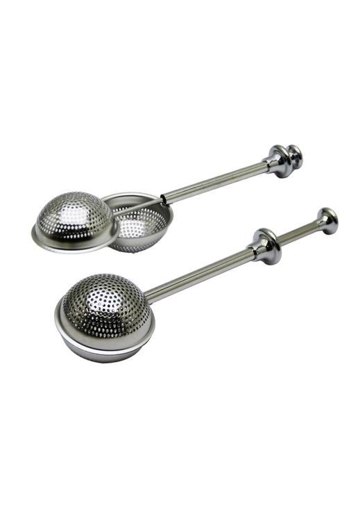 Top Hazneli Metal Bitki Çay Süzgeç (4415)