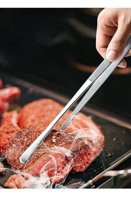 Yiyecek Servis Maşası Şef Cımbızı Et Kızartma Barbekü Aleti 30 Cm