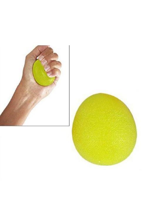 Yumurta Top - Silikon El Egzersiz Topu Sarı - Hafif Sert-El -Fizik Terapi Topu