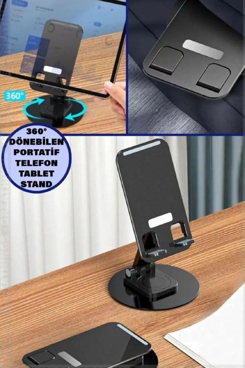 Masa Üstü Katlanabilir Telefon Tutucu Stant Masaüstü Tablet Tutacak Şarj Standı