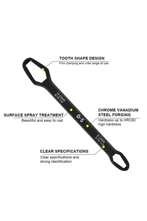 Universal Anahtarı Çift Kafalı  Çok Fonksiyonlu 6-22Mm (4415)