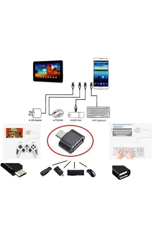 Usb Girişi Micro Android Girişe Dönüştürücü - Klavye Mouse Joystick Telefona Bağlama