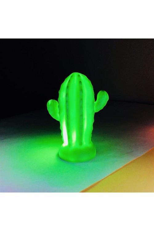 Pilli Silikon Led Işıklı Sevimli Kaktüs Gece Lambası Aydınlatması (4415)